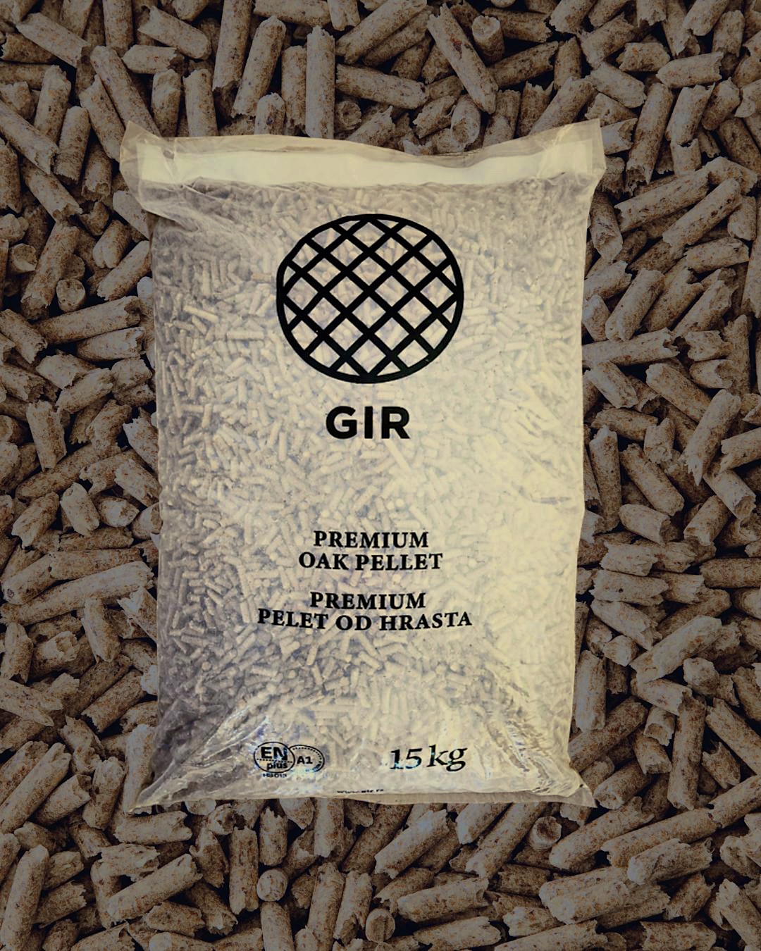 PELET GIR PREMIUM - HRAST A1 15kg